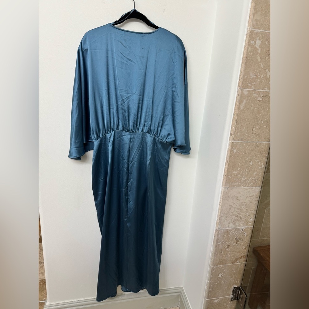 NWT Zara Satin Effect Midi Dress - Picture 2 of 3